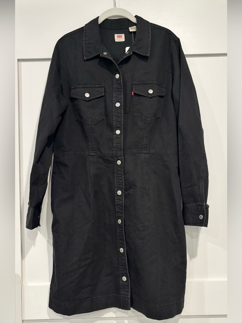 Levi's Black Denim Ellie Shirt Dress
